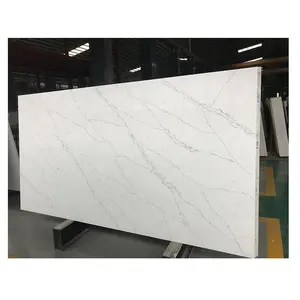 Kunstmatige Steen Panel Outlet Marmer Look Wit Quartz Platen Gepolijst Oppervlak Afwerking Grafische Ontwerp Calacatta Quartz Stone