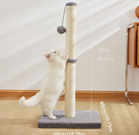Griffoir pour chat du sol au plafond, épaissi et surélevé, arbre à chat pour le jeu autonome, stable