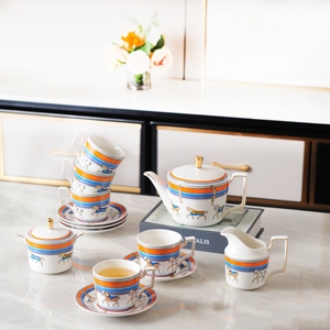 Direct Factory Sale Animal Horse Phnom Penh Ceramic Coffee & <b>Tea</b> Cup <b>Set</b> - Product Image 1