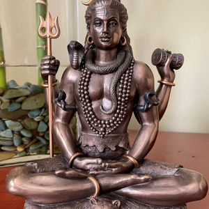 Statue en Laiton de Shiva Mahakal Faite à la Main, Idole Divine du Seigneur Shiva pour l'Autel, Méditation, Sculpture Spirituelle pour la Bénédiction de la Maison - Product Image 4