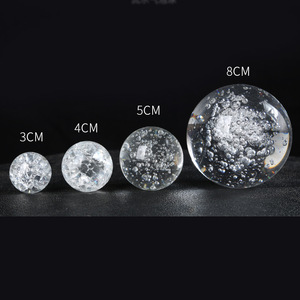 Esfera de Resina con Burbujas de Cristal, 3cm, 4cm, 5cm, 8cm, Decoración para el Hogar, Adorno para Bonsái, Rocalla Artificial, Elemento Acuático - Product Image 1