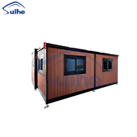Abri de stockage extérieur Petite maison Mobile Extensible Maison en acier Portable Pliable Mobile Maison préfabriquée
