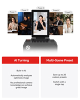 Cámara de Transmisión en Vivo 4K30 con CMOS de 1/1.3" y Lente F1.05, Cámara Web Todo en Uno Hollyland VenusLiv Air para Creadores de Contenido