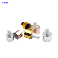 18/410 18mm or argent Rose or fermeture verre Pipette aluminium métal bouchons compte-gouttes pour bouteilles d'huile essentielle