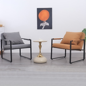 Sillón Individual de Estilo Nórdico, Mueble de Salón Minimalista de Metal, Diseño Moderno y Duradero - Product Image 4