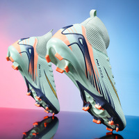 Assassin 16 Chaussures de football montantes pour hommes et enfants, crampons TF AG à crampons longs, respirantes, pour entraînement professionnel