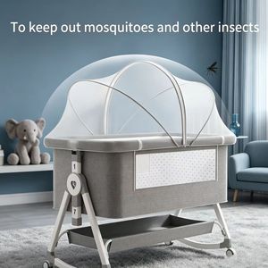 Direkt vom Hersteller: Umwandelbares Babybett, Platzsparend, Einfach zu Bedienen, Höhenverstellbar für Kleine Schlafzimmer - Product Image 4