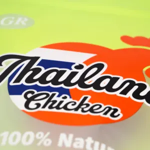 Custom Matte Reverse Printing Thailand Chicken Packaging Bag With Zipper Top For Supermarket Food