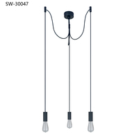 Luminaire suspendu vintage réglable en fer décoratif à plusieurs têtes en forme d'araignée pour salle à manger
