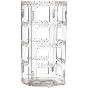 Rak <span class=keywords><strong>Display</strong></span> bening Organizer dudukan perhiasan 4 tingkat berputar 360 untuk penyimpanan dudukan anting menjuntai - Product Image 1