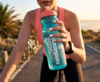Bouteille d'eau sport en plastique sans BPA de 675 ml (23 oz), à boire directement, anti-fuite, pour la gym, le cyclisme, la randonnée, vente en gros, logo personnalisé, OEM