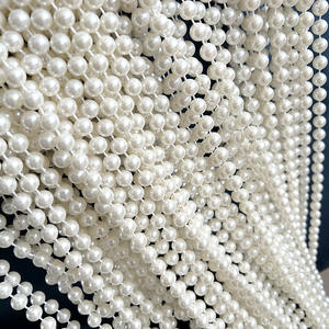 腹筋プラスチックパールラインストーンチェーン白ルース天然ビーズストリング結婚式パーティー用裁縫トリム装飾用裁縫クラフト - Product Image 3