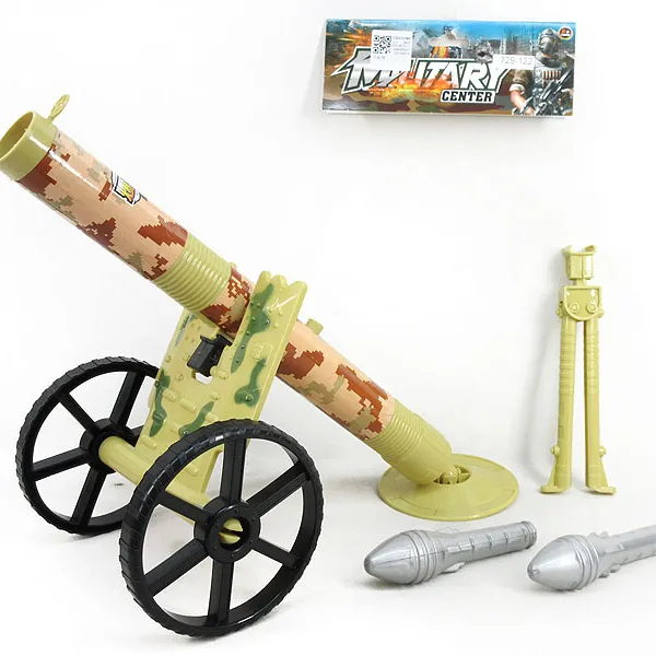 Atacado crianças militar série cannão com roda cannão modelo brinquedos para crianças meninos jogo