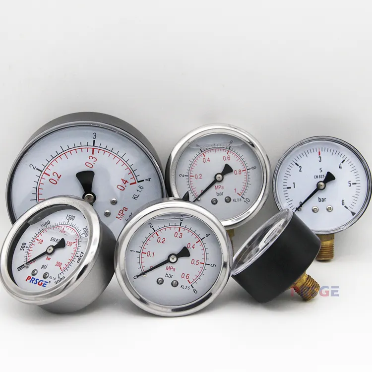 Hot sales on Indonesia electrical contact shockproof pressure gauge 4 inch with dial Back installation