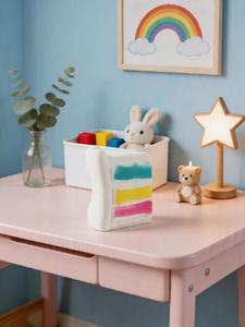 Jouet à presser anti-stress en forme de sandwich simulé 95g, tranche de gâteau TPR 8,5cm, doux à rebond lent, jouet sensoriel fidget, vente en gros - Product Image 2