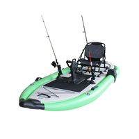 Bateau gonflable à pédales pliable de 335 cm, canoë de pêche, kayak gonflable à pédales, bateau à rames, Drop Stitch