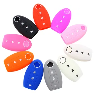 Tùy Chỉnh Phát Triển Trong Dark Key Fob Silicone Xe Key Bìa Cho Nissans 3 4 5 Nút