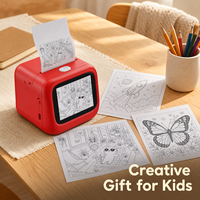 Imprimante thermique pour enfants AI, commande vocale, imprimante de dessin, écran HD de 2,8 pouces, sans encre, dispositif d'apprentissage créatif
