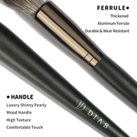 Lot de 12 pinceaux de maquillage professionnels de luxe, synthétiques, véganes, noirs, personnalisables avec logo, haute qualité, marque privée, vente en gros fabricant