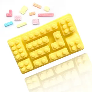 730 factory free sample 10 hole small lego shape silicon resin mold silicon chocolate moulds silicone ice cube tray resin candle