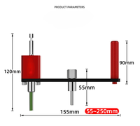 Gabarit de perçage circulaire réglable pour le bois, 55-350 mm, pour panneaux de gypse et alvéolaires