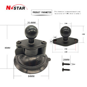 Boule de montage de fenêtre à poignée universelle 1 pouce en caoutchouc support de voiture pour téléphone portable Offre Spéciale support de ventouse de voiture pour <span class=keywords><strong>ram</strong></span> - Product Image 2
