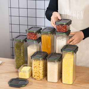 Sealed Food Storage Containers Rectangle Plastic Lid S M L XL Size For Grains Cereals Pasta Spices Dried Goods - Product Image 4