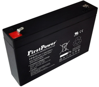 Batería de uso general FirstPower FP672 AGM 6V 7.2Ah con rendimiento de descarga constante, perfecta para juguetes y mini UPS.
