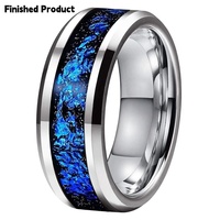 RTS Günstiger Großhandel 6mm 8mm Wolfram-Keramik-Titan-Edelstahl-Silber Herren-Ringrohling für Inlay-Schmuck für Damen