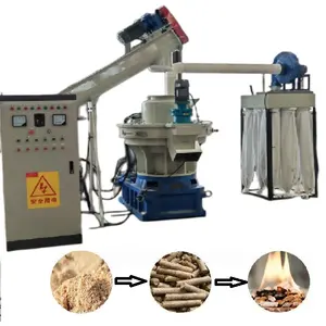 Factory Direct 2-3 t/h Ring Die Peanut Shell Bamboo Wood Sawdust Pellet Press Machine