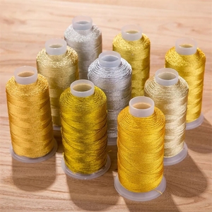 Sợi Kim Loại Màu Vàng Bạc Nguyên Chất Sợi Kim Loại Chỉ Thêu Để Dệt Băng - Product Image 2