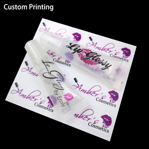 Tubo <span class=keywords><strong>de</strong></span> brillo <span class=keywords><strong>de</strong></span> labios autoadhesivo personalizado, <span class=keywords><strong>número</strong></span> inferior, etiquetas transparentes, lápiz labial, brillo <span class=keywords><strong>de</strong></span> labios, cosméticos - Product Image 4