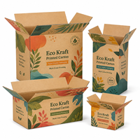 Carton ondulé en E-flute imprimé multicolore pour l'emballage de présentation durable en vente au détail