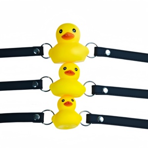 SM Seks <span class=keywords><strong>Gag</strong></span> Topu Aksesuarları Sarı Ördek Esaret Sondajlı Ağız Tıkacı Alternatif Flört Yenilik ve Eğlenceli Kısıtlama Seks Oyuncağı - Product Image 6