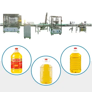 Linea di riempimento automatica di riempimento di riempimento di olio di soia e di mais ad alta precisione linea di riempimento ed etichettatura di produzione