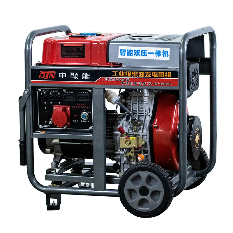 7.5kw 8kw Portable Silent Diesel Generator Strong Power with 230v Rated Voltage Open Frame Type