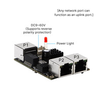 Module de commutation PoE empilable miniature YINUO-LINK YN-IES103 à 3 ports - PoE max 30W (AF/AT) - Réseau 10/100/1000 Mbps peu encombrant