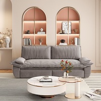 Canapé-lit convertible 3-en-1 personnalisable de 186 cm en velours gris, avec fonction de lit gigogne, vente en gros