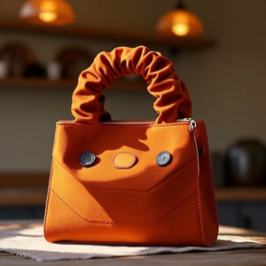 Bolso de Mano para Mujer Fana Imala, Forma de Cruz, PVC con Cierre de Botón, Asa Roja, Forro de Fieltro de Poliéster - Product Image 2