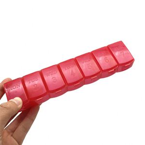 Organisateur de pilules hebdomadaire en gros, 7 jours, argenté, 7 compartiments, boîte à pilules en plastique - Product Image 2