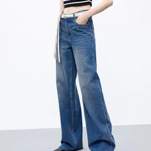 Custom European Fashion Female Denim Pants 3 Color Women trousers High Waist Skinny Jeans women's pants