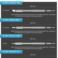 Pointes de fer à souder de remplacement série C245 pour poignée T245 K SK 1.8D 2.2C, forme haute précision, embout de cartouche de soudure intégré