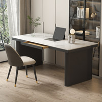 Bureau d'ordinateur en ardoise de style italien minimaliste moderne avec tiroirs, idéal pour la maison, le bureau, la chambre ou comme table d'étude pour étudiant