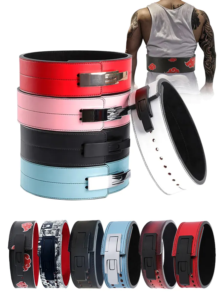 El más nuevo y popular Power Leather Custom Belts Back Support Gym Fitness Protector de cintura de cuero Cinturón de levantamiento de pesas