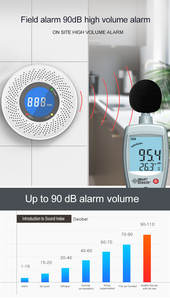 PGST EN50291 RF433スタンドアロン一酸化炭素Coガス漏れ警報検出器LCDディスプレイとブザー付き - Product Image 2