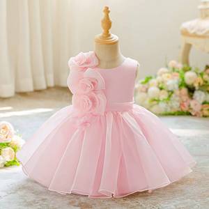 Vestido de Fiesta de Tul para Niñas, Primavera-Verano 2026, Estilo Princesa, para Damas de Honor, Primer Cumpleaños, Actuaciones Escénicas - Product Image 1