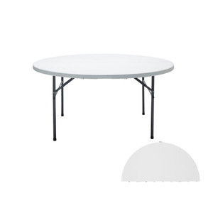 Ensemble table et chaises pliantes modernes et durables pour 6 à 8 personnes, en matériau HDPE, avec coussin imperméable, pour usage commercial, hôtel, chambre à coucher - Product Image 1