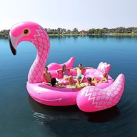 Île gonflable géante pour 6 personnes, licorne, flamant rose, flotteur de piscine, grand lit flottant pour adultes, radeau, vente en gros, RTS