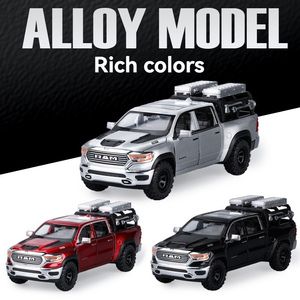 Modelo de Auto de Juguete 1:<span class=keywords><strong>32</strong></span>, Camioneta RAM de Metal Fundido a Presión, Modelo de Auto de Aleación con Sonido y Luz, Puertas que se Abren, Decoración, Modelo de Auto de Metal - Product Image 2