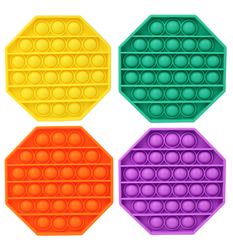 Оптовая продажа с завода, силиконовые Пузырьковые фиджеты чистых цветов, игрушки для детей, снимающие стресс